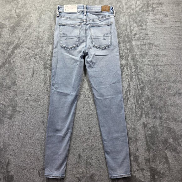 American Eagle Jeans Womens 6 28W Light Wash Hi-Rise Jegging Next Level Stretch - Picture 2 of 11